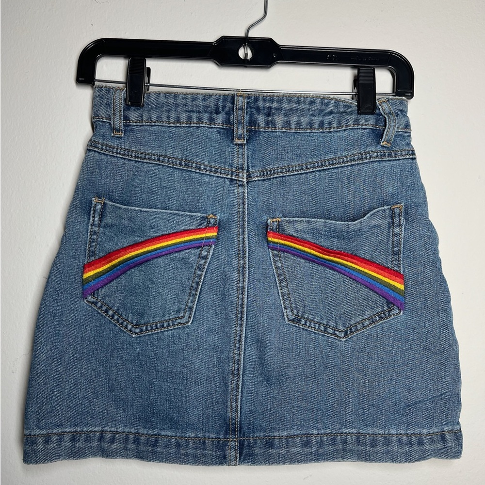 Forever 21 🌈 Rainbow printed Jean skirt !
